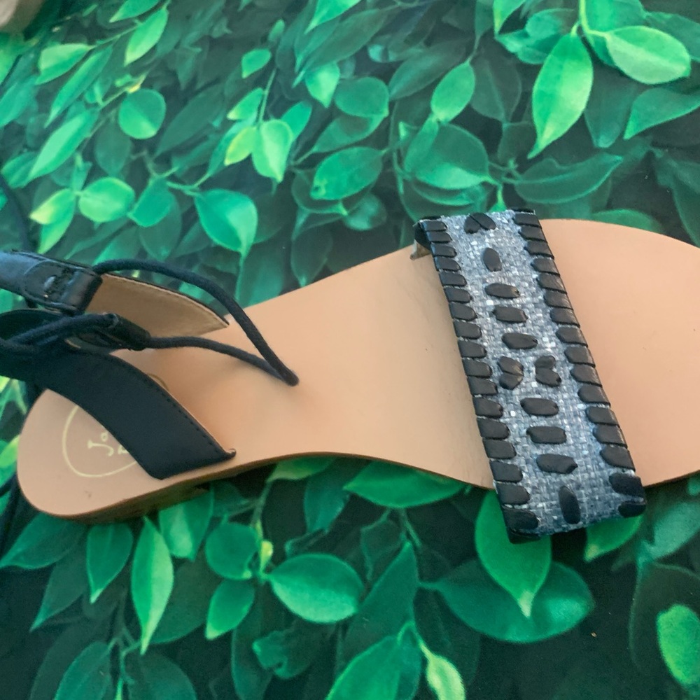 Jack Rogers Navy & Chambray Tie Sandals